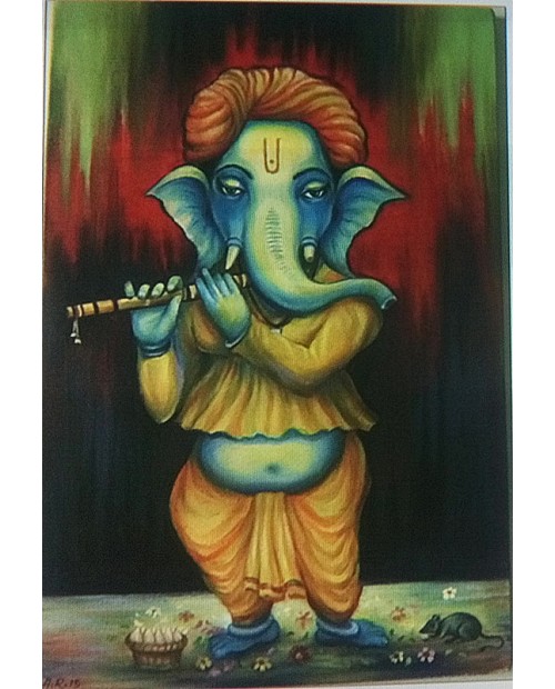  Ganesha flute player