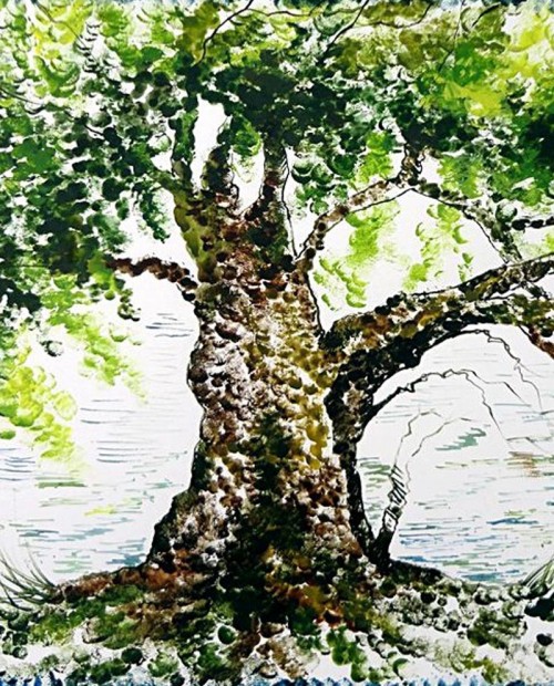 A Tree Painting By Kankana Pal