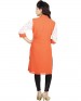 klasee georgette peach orange kurta