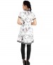 klasee white black printed kurti