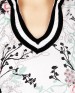 klasee white black printed kurti