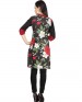 klasee red black printed camric kurti