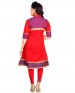 klasee purple red banarsi kurta