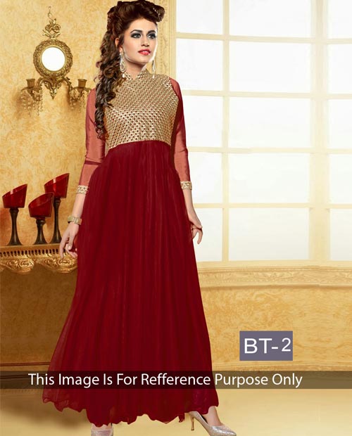 KMOZI Maroon Fancy Designer  Anarkali Suit 