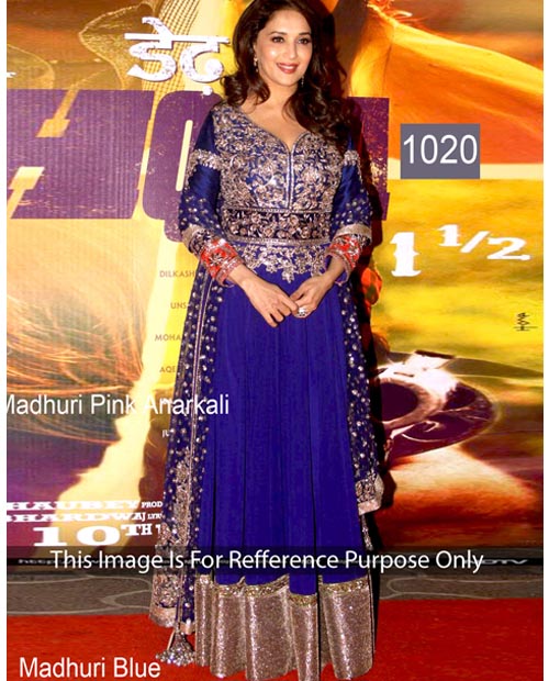 KMOZI Madhuri Blue Fancy Designer Anarkali 