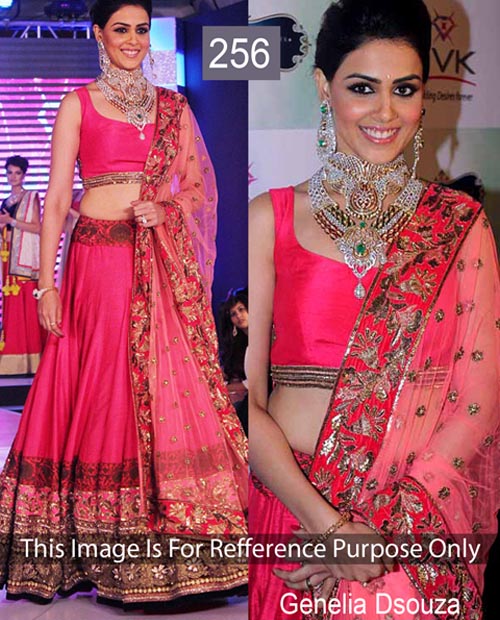 KMOZI Genelia Pink Bollywood  Lengha