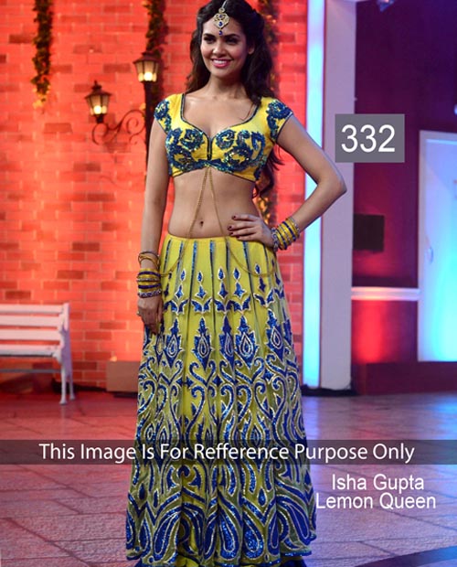 KMOZI isha Gupta Lemon Queen Lengha Choli