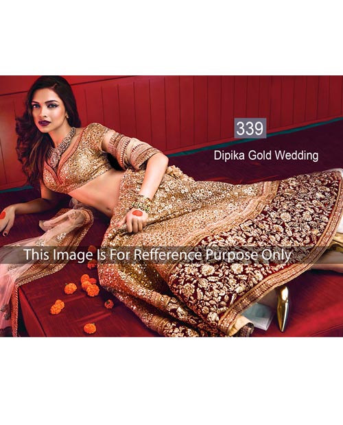 KMOZI Dipika Gold Wedding Latest Lengha 