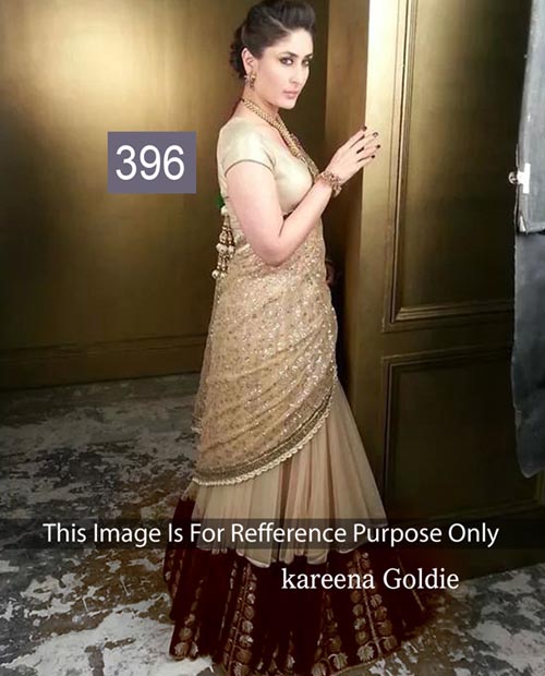 KMOZI Karina Goldies Designer Lengha Choli