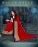 KMOZI Red Designer Saree Buy Online Shopping