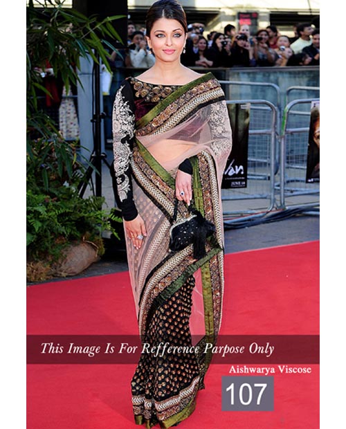 KMOZI Bollywood Replica Aishwarya viscos Designer Saree