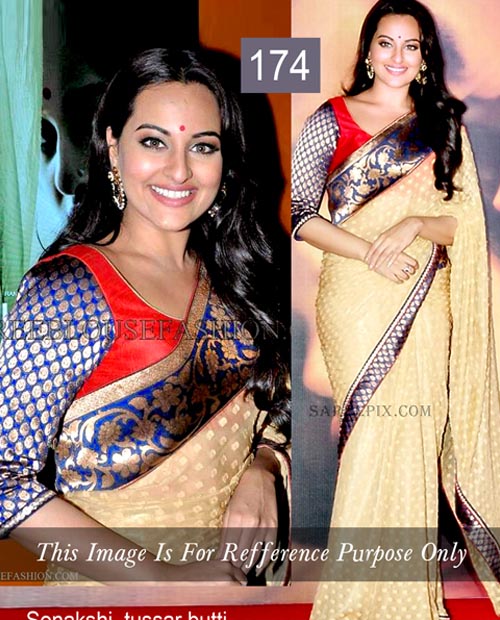 KMOZI Sonakshi Tussar Butti Designer Saree