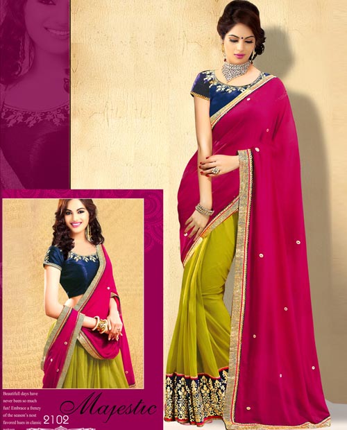 KMOZI New  Designer Saree Buy Online 