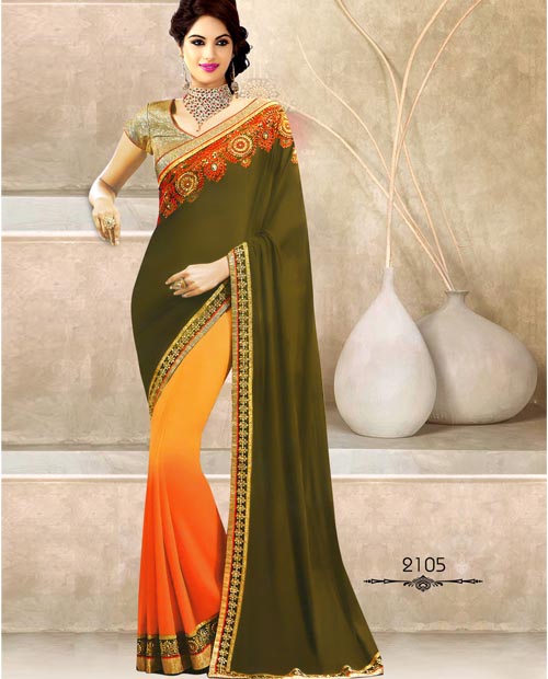 KMOZI New  Designer Saree Buy Online 