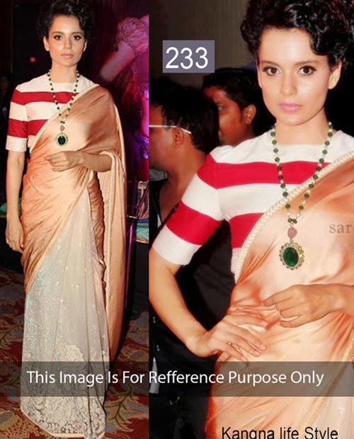 KMOZI Bollywood Kangana Life Style Saree