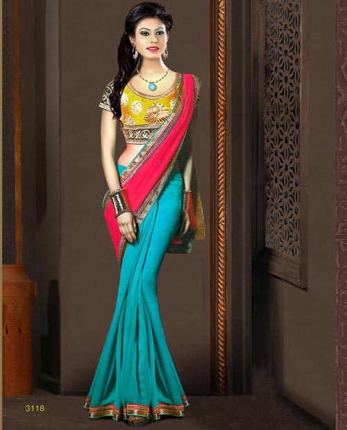 KMOZI New  Designer Saree Buy Online 