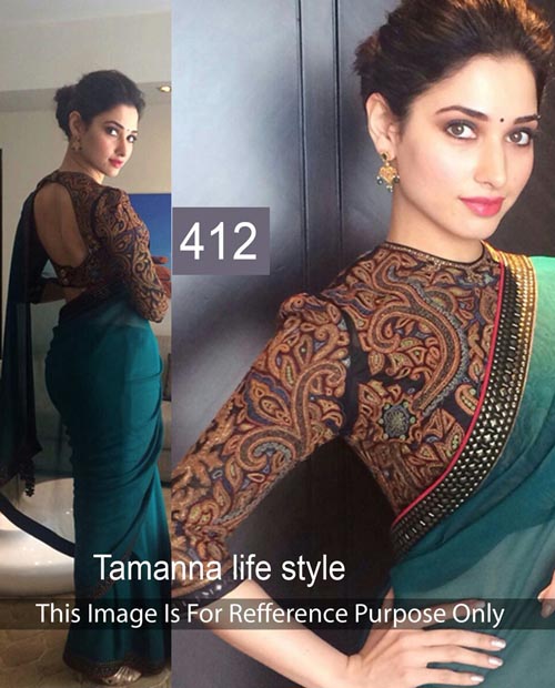 KMOZI Tamanna Life Style Green Saree