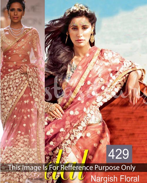 KMOZI  Nargis Floral Latest Designer Saree