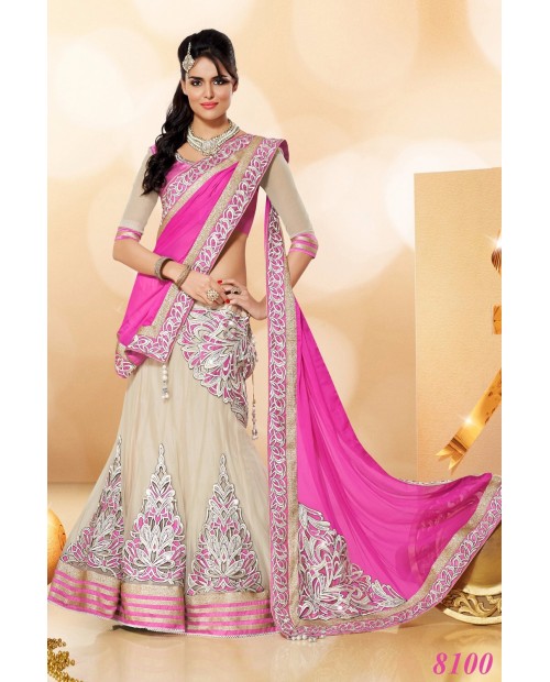 Designeer Pink Party Wear Lehngha Choli