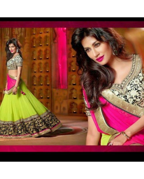 Designeer Peach Lehegha Choli