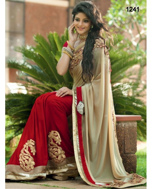 Designeer Beautiful Half & Half Saree