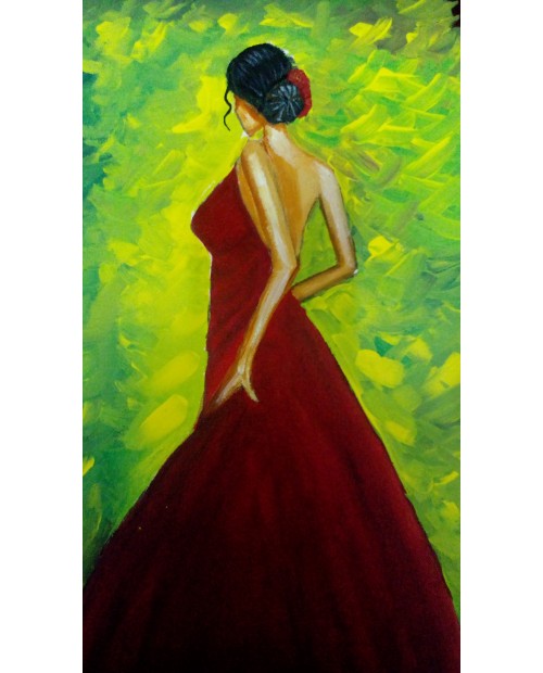 Painting - Lady in Red