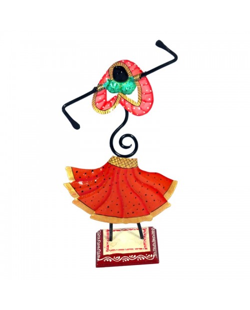 Iron Rajasthani Decorative Dancer With Hand Painted