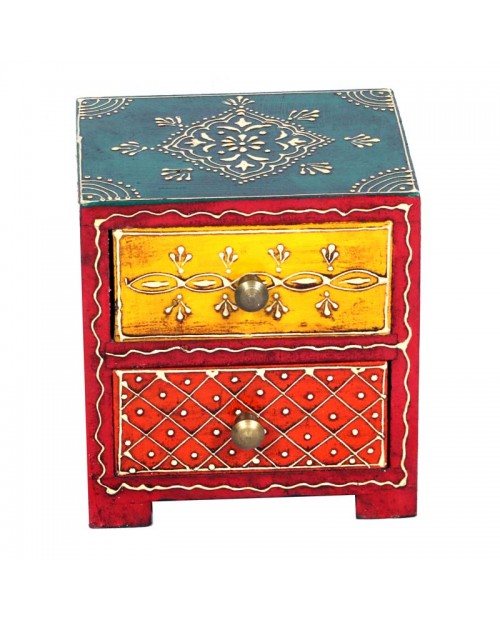 Wooden almirah antique Style 2  Drawer Stand