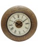 Metal Fitted  Wooden Round  Wall Clock