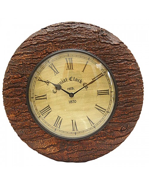 Natural Wooden Round Wall Clock