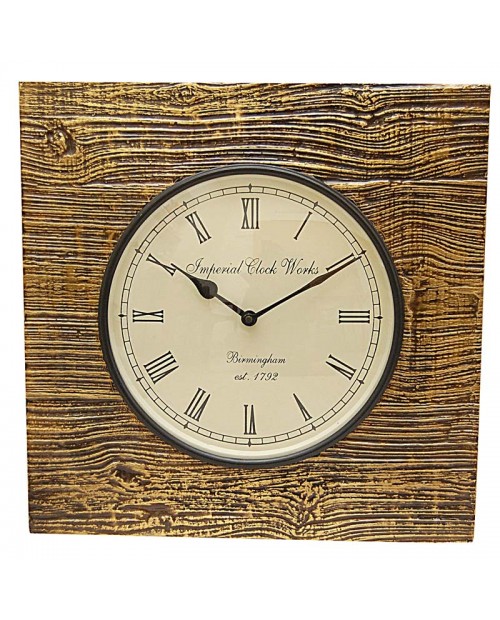 Dessert Sand Style Square Wooden Wall Clock