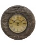 Dessert Looking Black Shaded Wooden Round Wall Clock