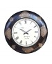  Metal Fitted Wooden  Round Wall Clock